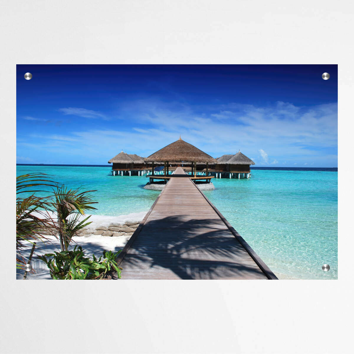 Maldives Island Beach House | Beachside Wall Art Prints - The Canvas Hive