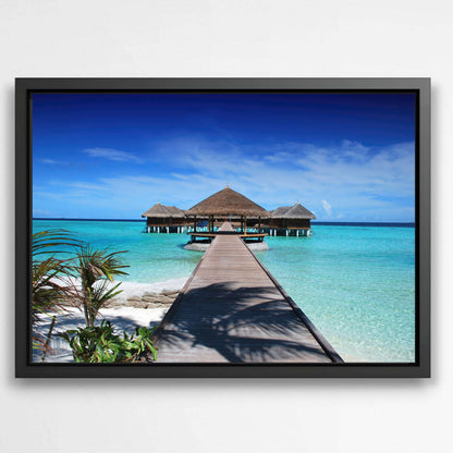 Maldives Island Beach House | Beachside Wall Art Prints - The Canvas Hive