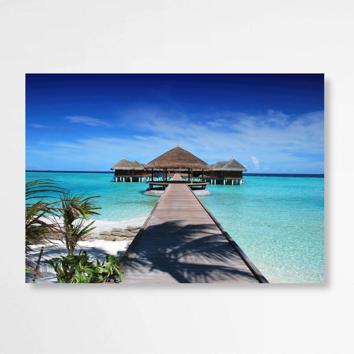 Maldives Island Beach House | Beachside Wall Art Prints - The Canvas Hive