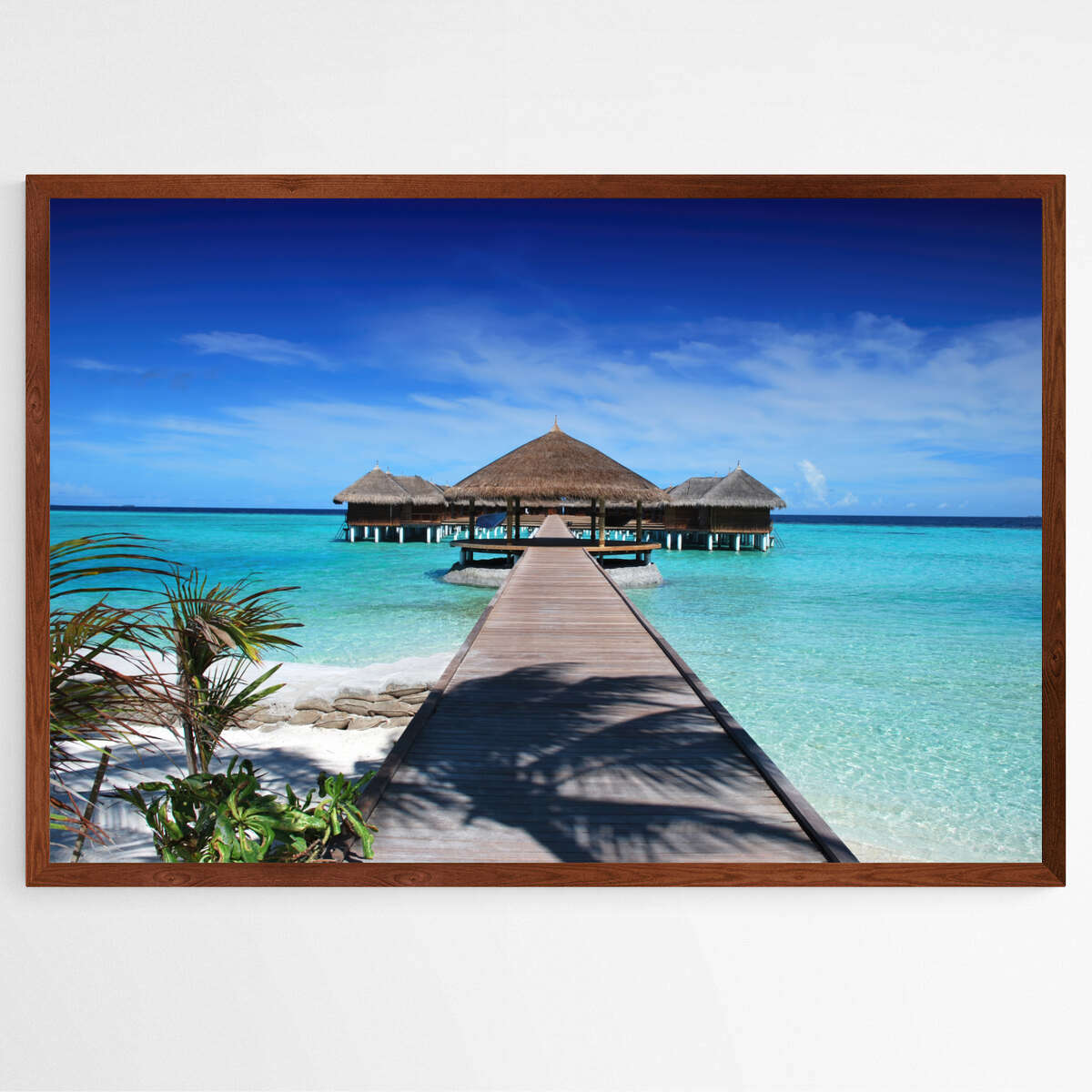 Maldives Island Beach House | Beachside Wall Art Prints - The Canvas Hive