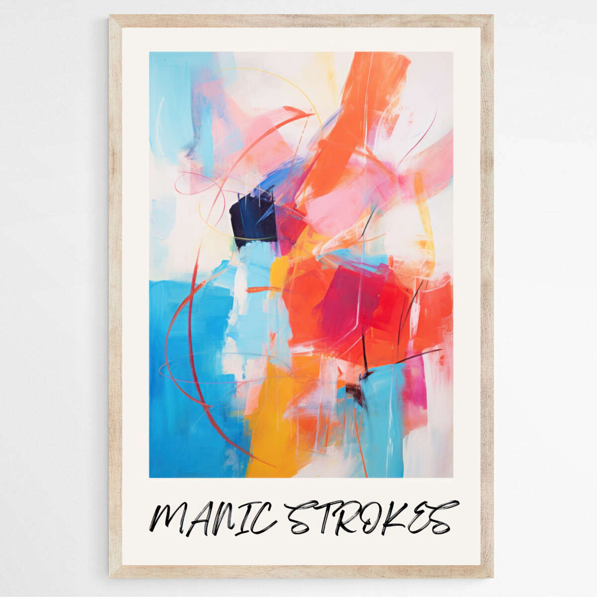 Manic Stroked | Abstract Wall Art Prints - The Canvas Hive