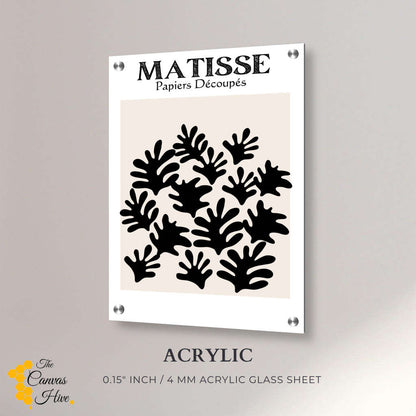 Matisse Black Abstract Leaf | Matisse Wall Art Prints - The Canvas Hive