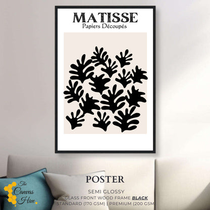 Matisse Black Abstract Leaf | Matisse Wall Art Prints - The Canvas Hive