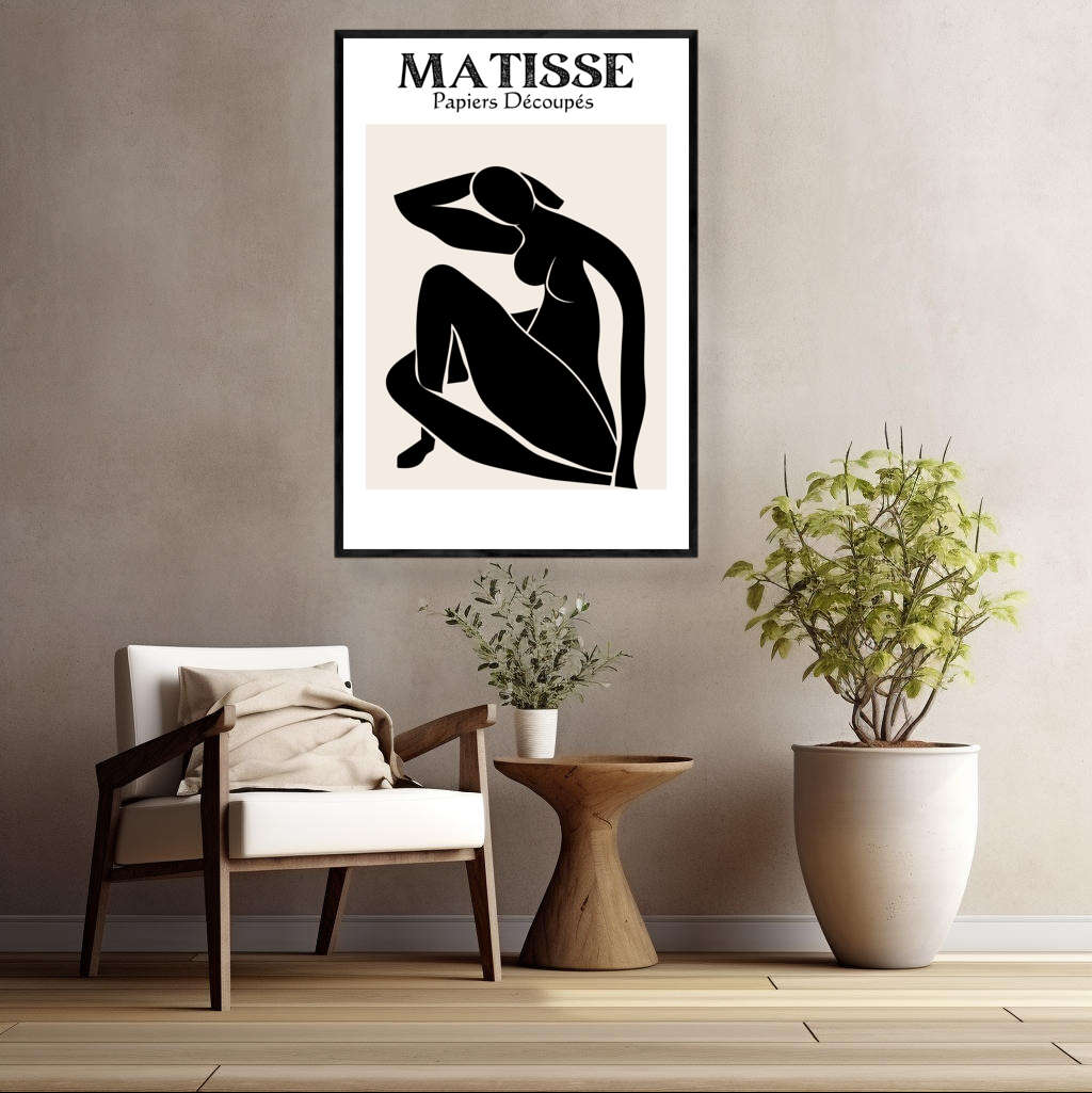 Matisse Black Female Nude | Matisse Wall Art Prints - The Canvas Hive