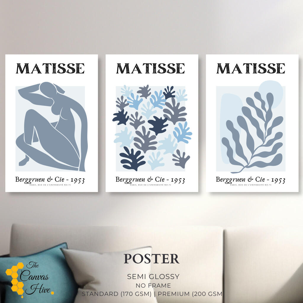 Matisse Collection - Set of 3  | Matisse Wall Art Prints - The Canvas Hive