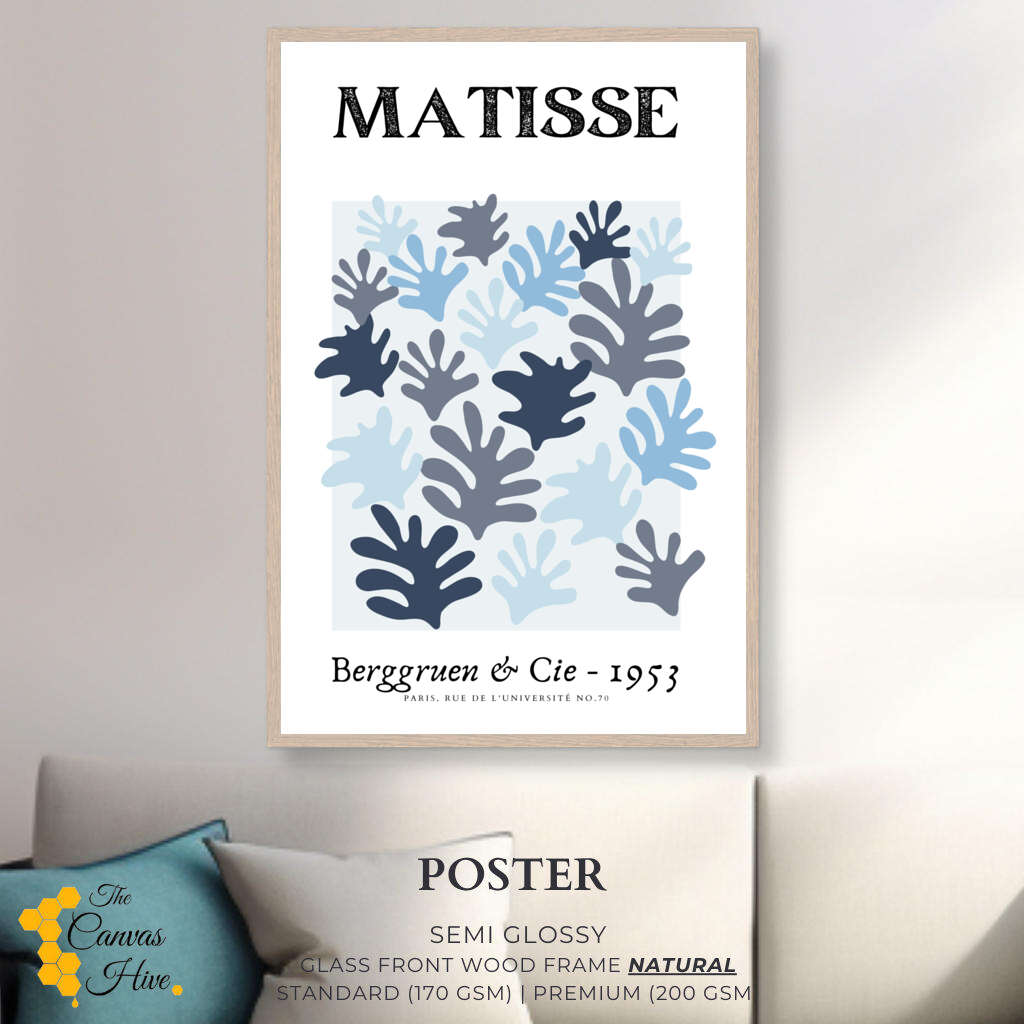 Matisse Gray Abstract Floral | Matisse Wall Art Prints - The Canvas Hive