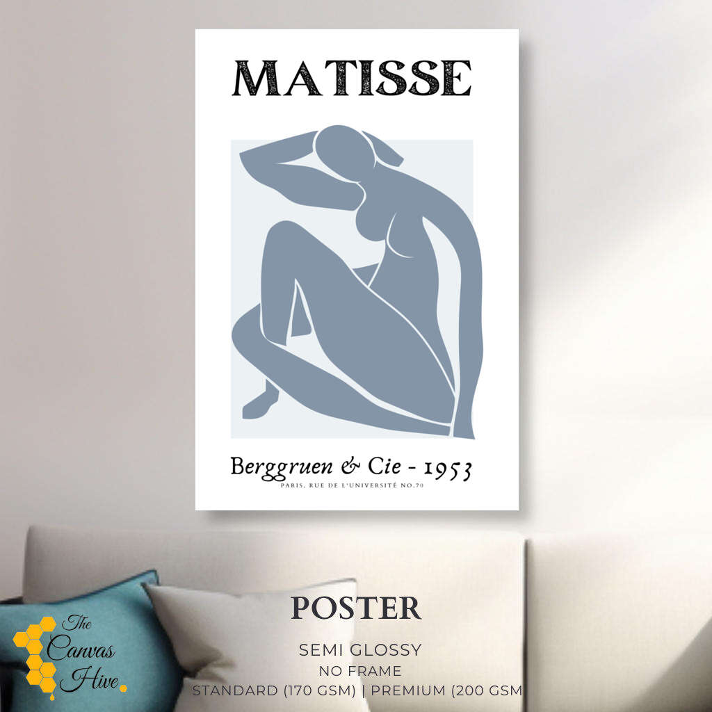 Matisse Gray Female Nude | Matisse Wall Art Prints - The Canvas Hive