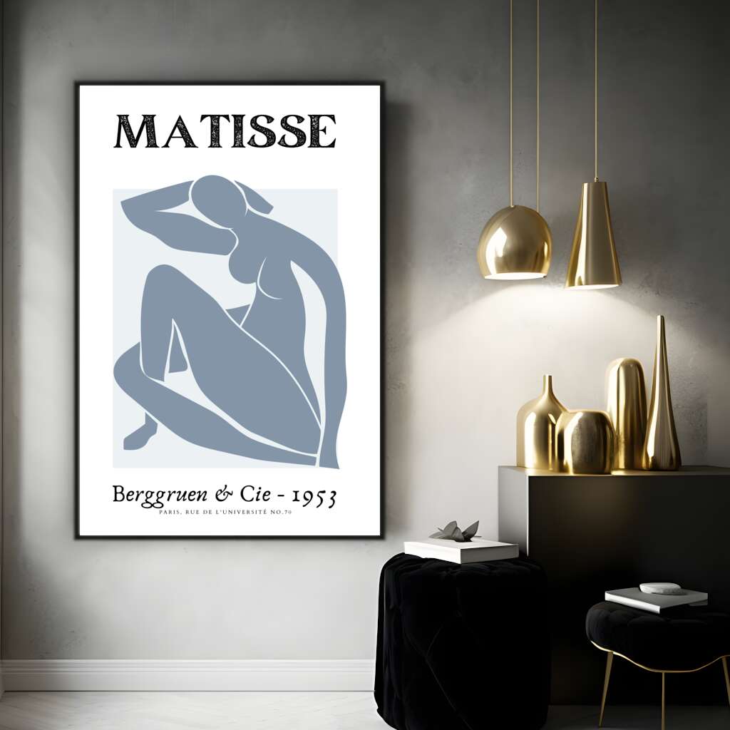 Matisse Gray Female Nude | Matisse Wall Art Prints - The Canvas Hive