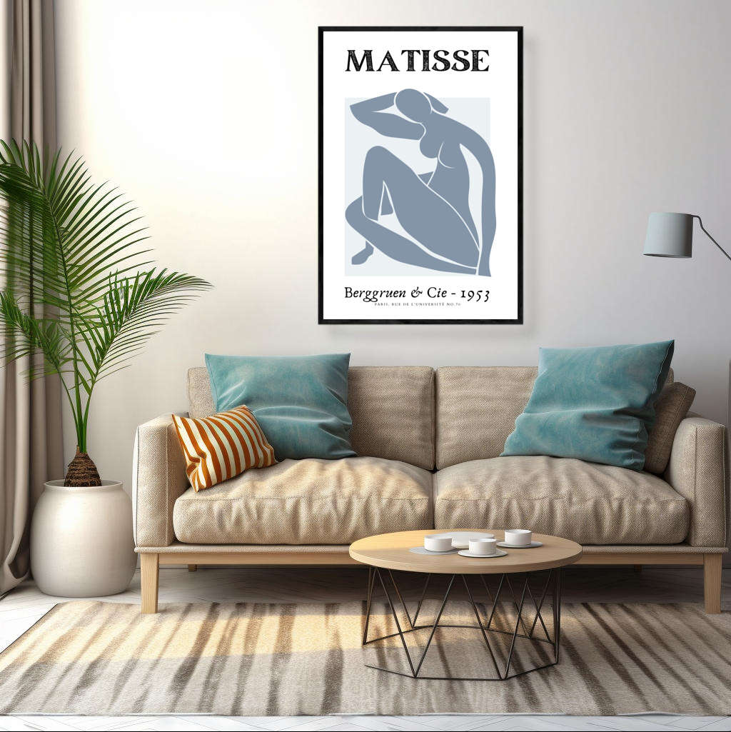 Matisse Gray Female Nude | Matisse Wall Art Prints - The Canvas Hive