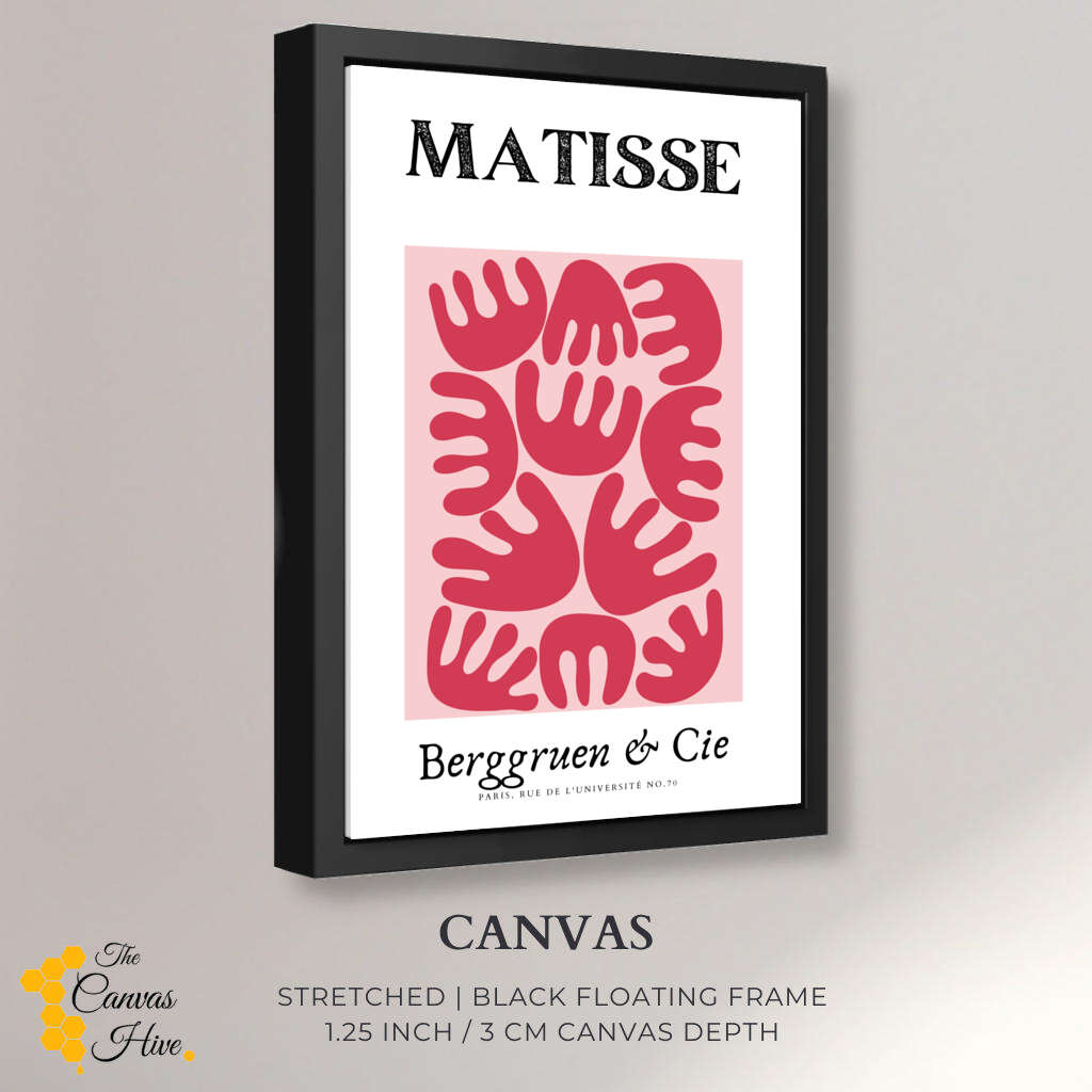 Matisse Pink Abstract Floral  | Matisse Wall Art Prints - The Canvas Hive