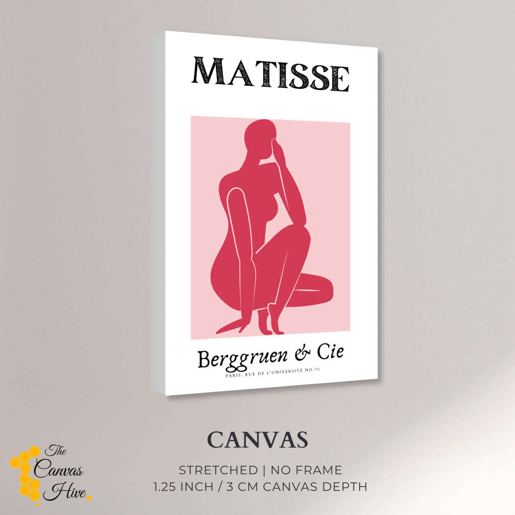Matisse Pink Female Nude Pose II | Matisse Wall Art Prints - The Canvas Hive