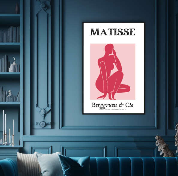 Matisse Pink Female Nude Pose II | Matisse Wall Art Prints - The Canvas Hive