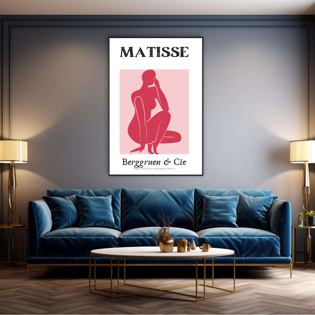 Matisse Pink Female Nude Pose II | Matisse Wall Art Prints - The Canvas Hive