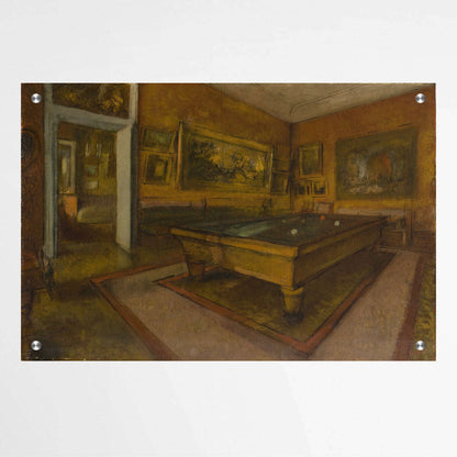 Menil-Hubert Billiard Room by Edgar Degas | Edgar Degas Wall Art Prints - The Canvas Hive