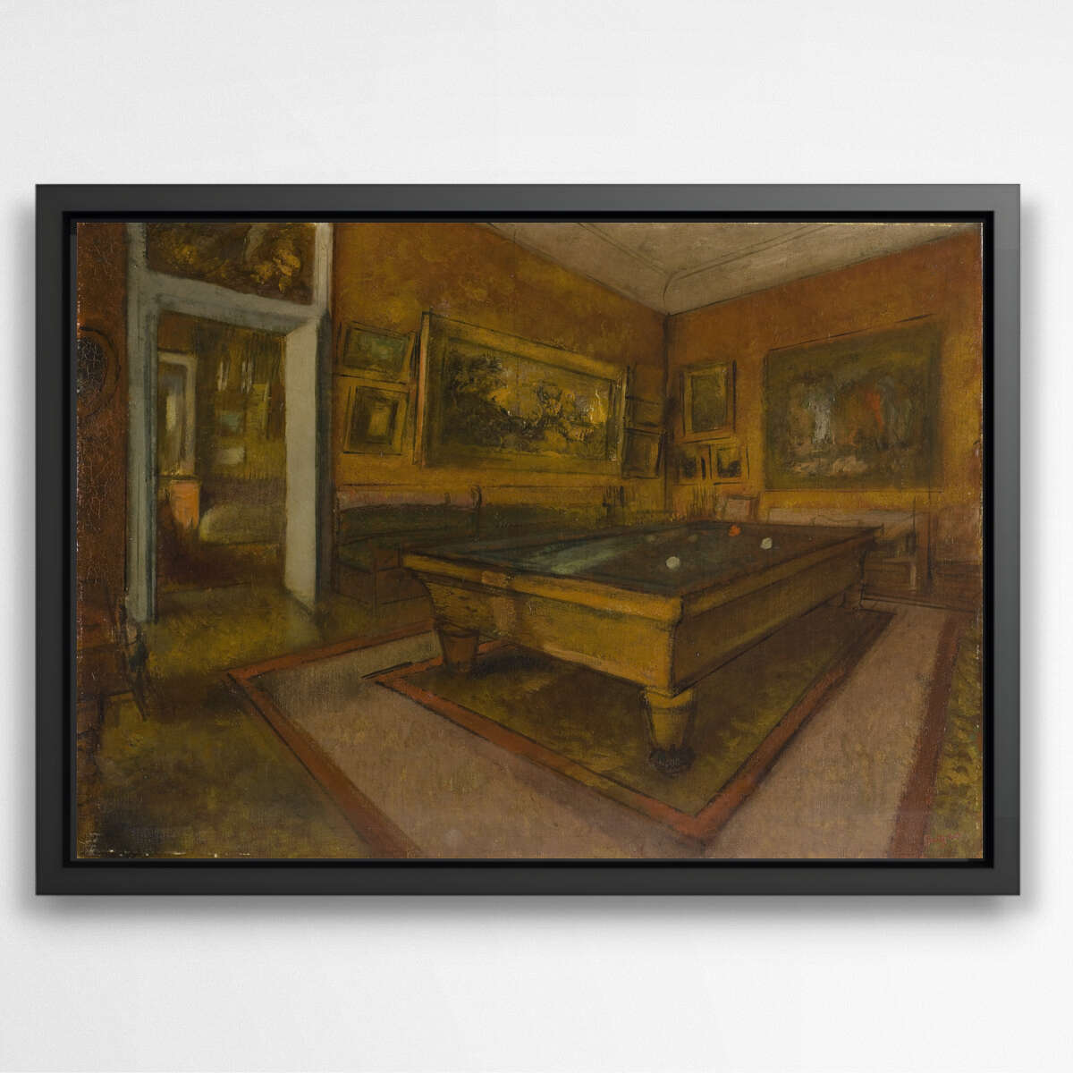 Menil-Hubert Billiard Room by Edgar Degas | Edgar Degas Wall Art Prints - The Canvas Hive