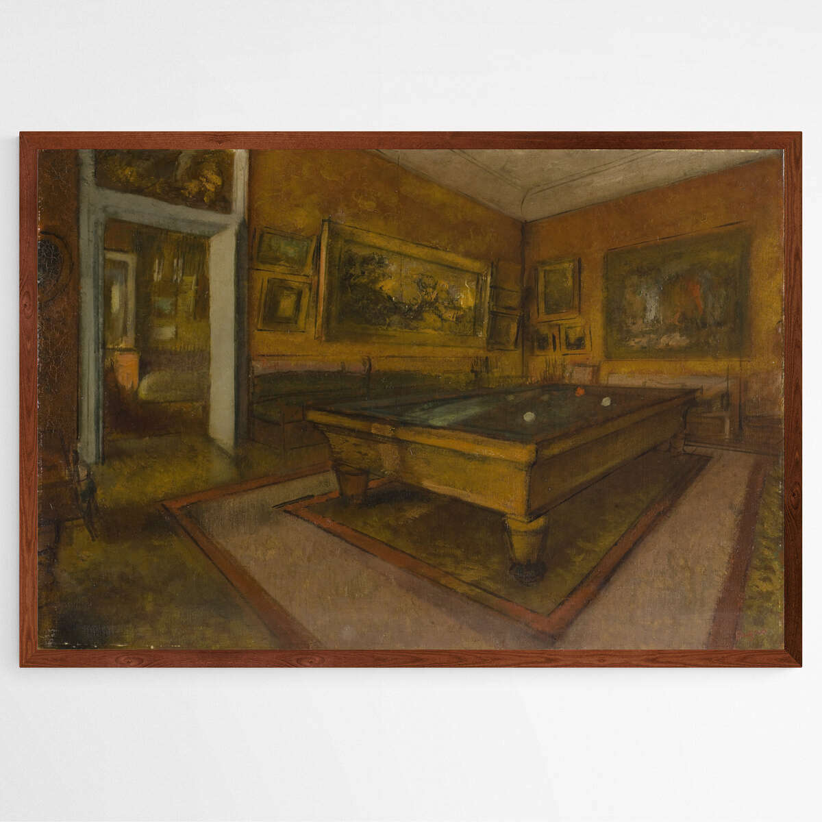 Menil-Hubert Billiard Room by Edgar Degas | Edgar Degas Wall Art Prints - The Canvas Hive