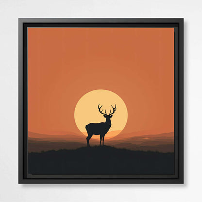 Minimalist Deer Silhouette | Animals Wall Art Prints - The Canvas Hive