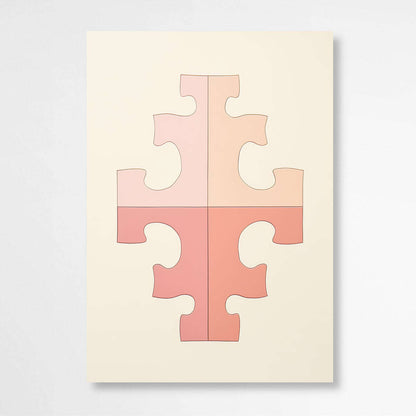 Minimalist Puzzle Piece | Minimalist Wall Art Prints - The Canvas Hive