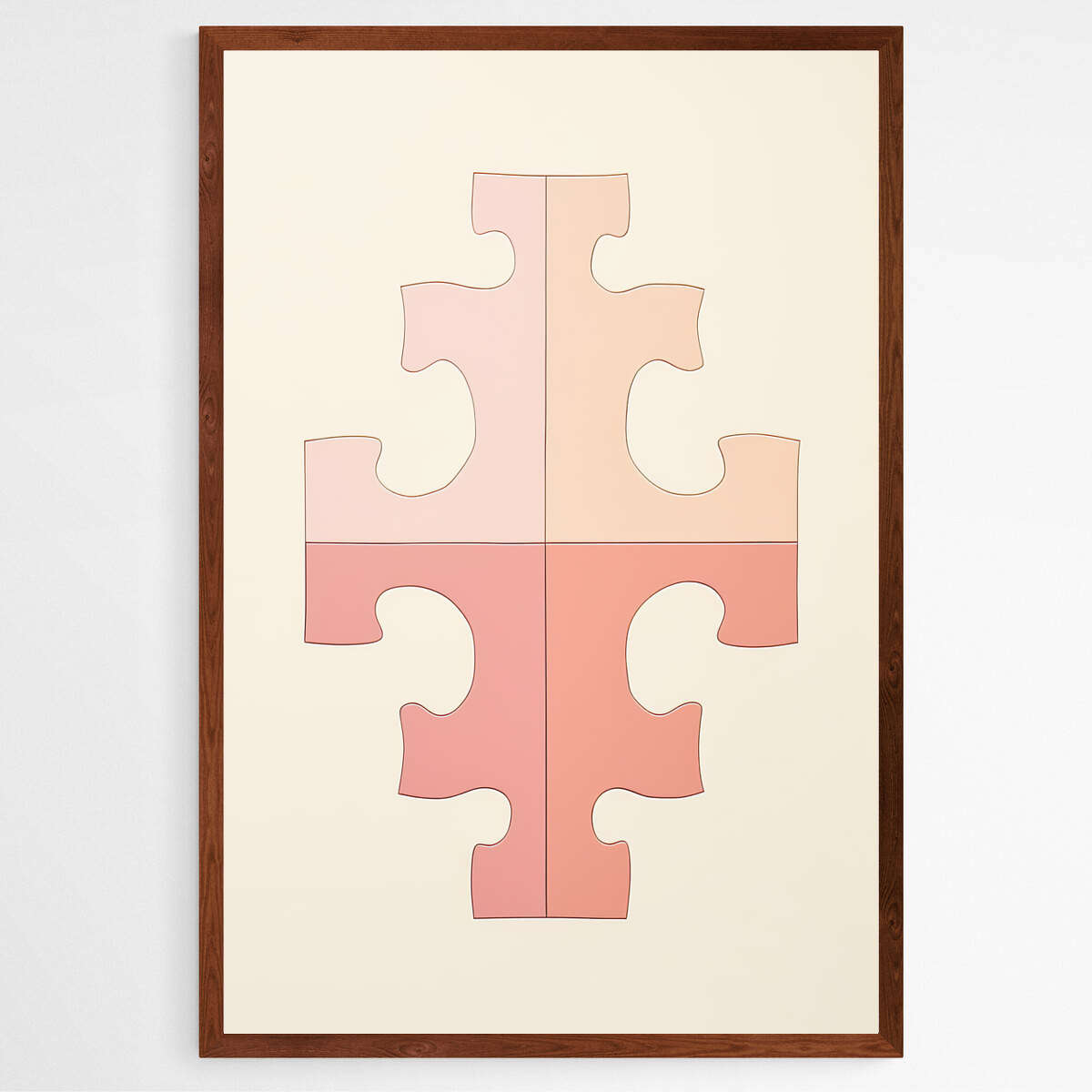 Minimalist Puzzle Piece | Minimalist Wall Art Prints - The Canvas Hive
