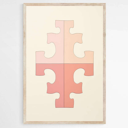 Minimalist Puzzle Piece | Minimalist Wall Art Prints - The Canvas Hive