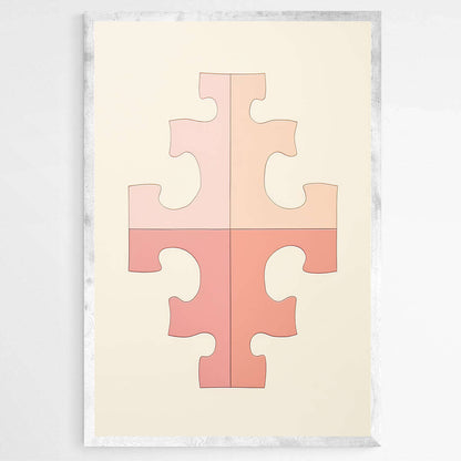 Minimalist Puzzle Piece | Minimalist Wall Art Prints - The Canvas Hive