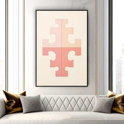 Minimalist Puzzle Piece | Minimalist Wall Art Prints - The Canvas Hive