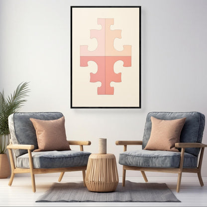 Minimalist Puzzle Piece | Minimalist Wall Art Prints - The Canvas Hive