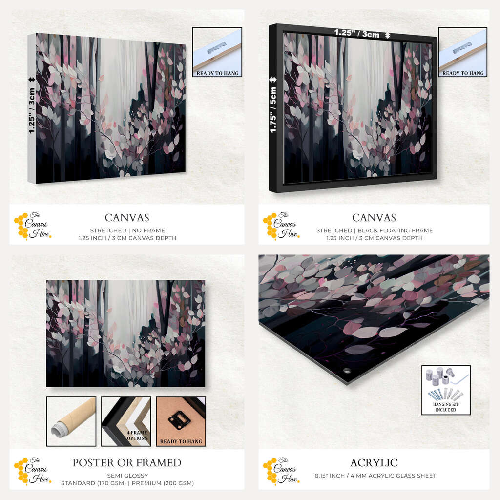 Misty Blossom | Abstract Wall Art Prints - The Canvas Hive