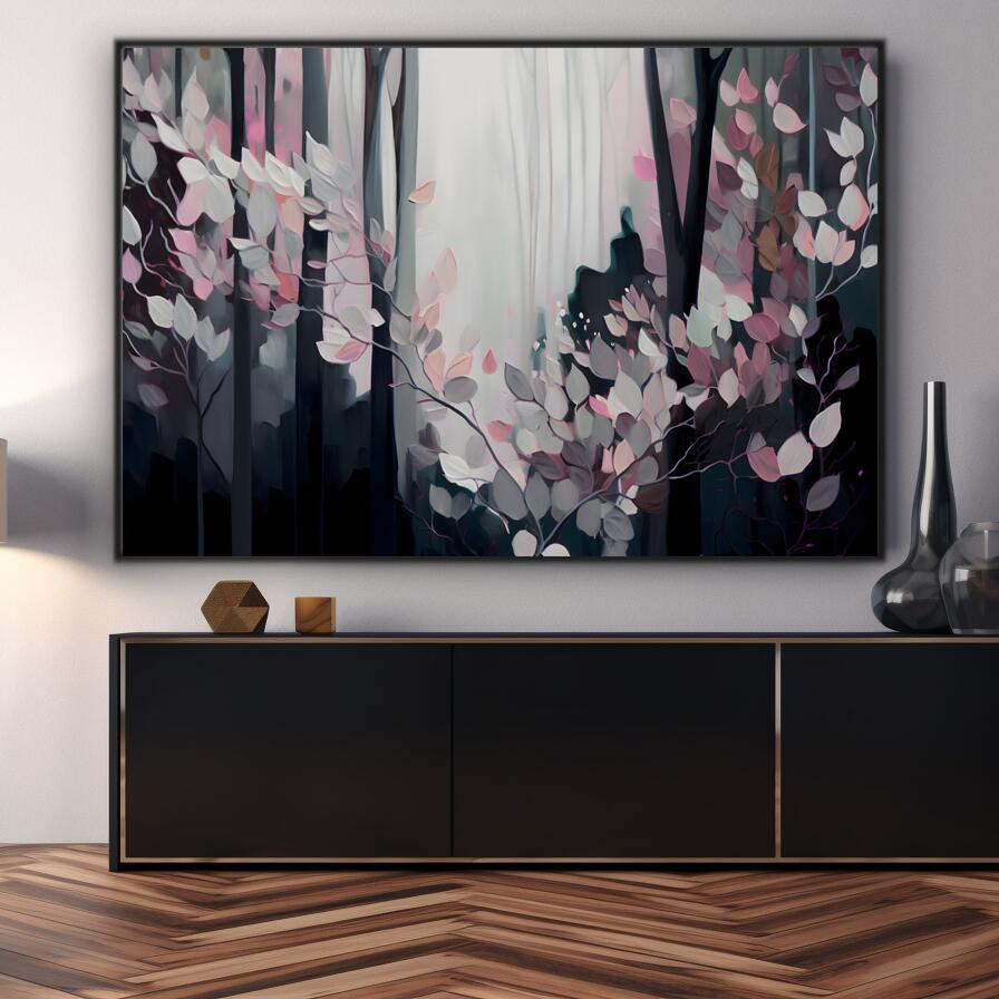 Misty Blossom | Abstract Wall Art Prints - The Canvas Hive
