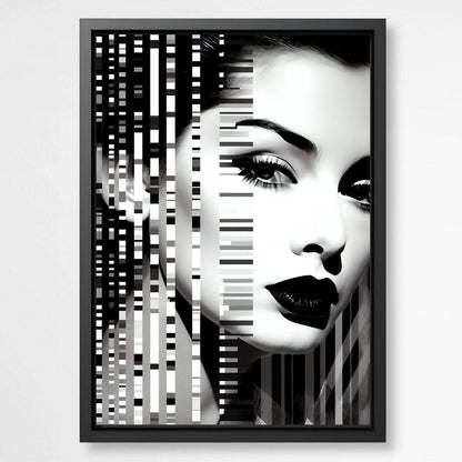 Monochrome Gaze Girl Portrait | Pop Art Wall Art Prints - The Canvas Hive