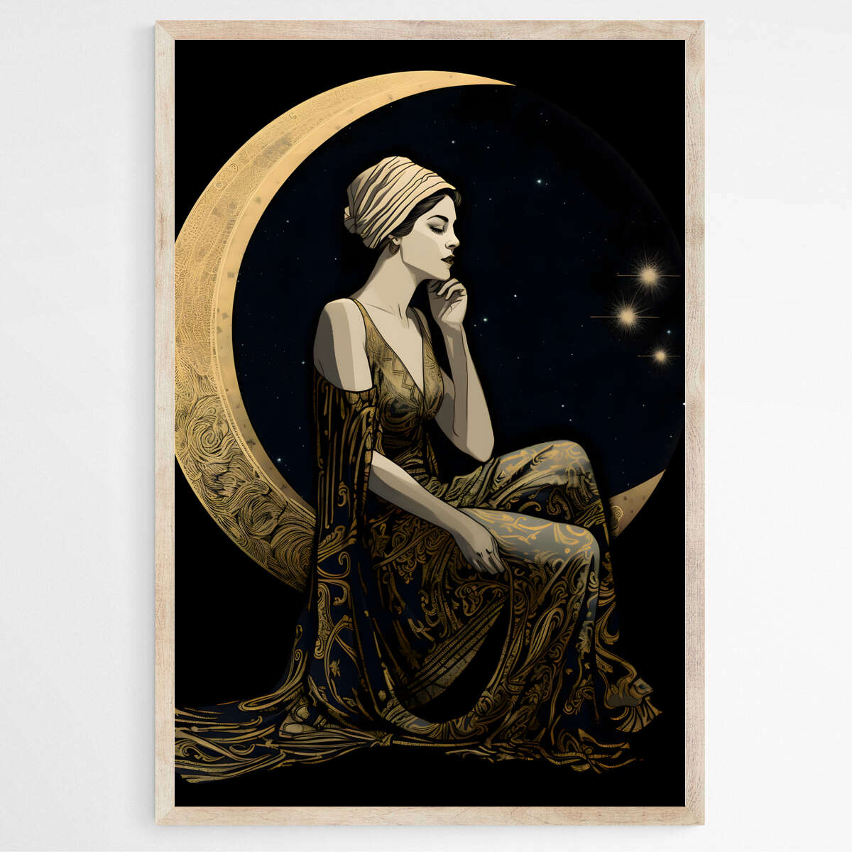 Moonstruck Maiden | Minimalist Wall Art Prints - The Canvas Hive