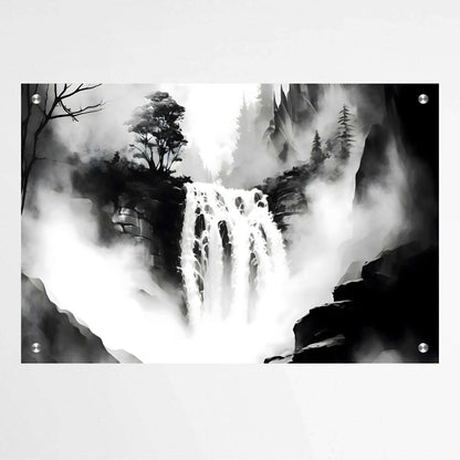 Mystic Waterfall | Abstract Wall Art Prints - The Canvas Hive