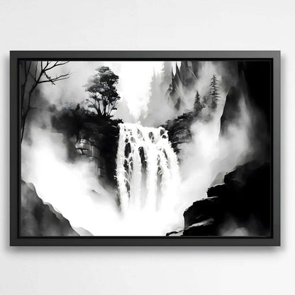 Mystic Waterfall | Abstract Wall Art Prints - The Canvas Hive