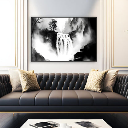 Mystic Waterfall | Abstract Wall Art Prints - The Canvas Hive