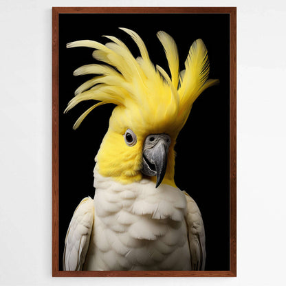 Native Australian Cockatoo in Radiant Contrast | Australiana Wall Art Prints - The Canvas Hive