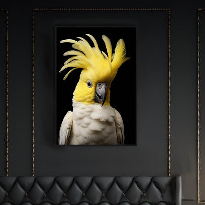 Native Australian Cockatoo in Radiant Contrast | Australiana Wall Art Prints - The Canvas Hive