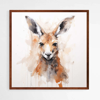 Native Australian Kangaroo | Animals Wall Art Prints - The Canvas Hive