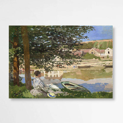 On the Bank of the Seine by Claude Monet | Claude Monet Wall Art Prints - The Canvas Hive