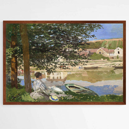 On the Bank of the Seine by Claude Monet | Claude Monet Wall Art Prints - The Canvas Hive