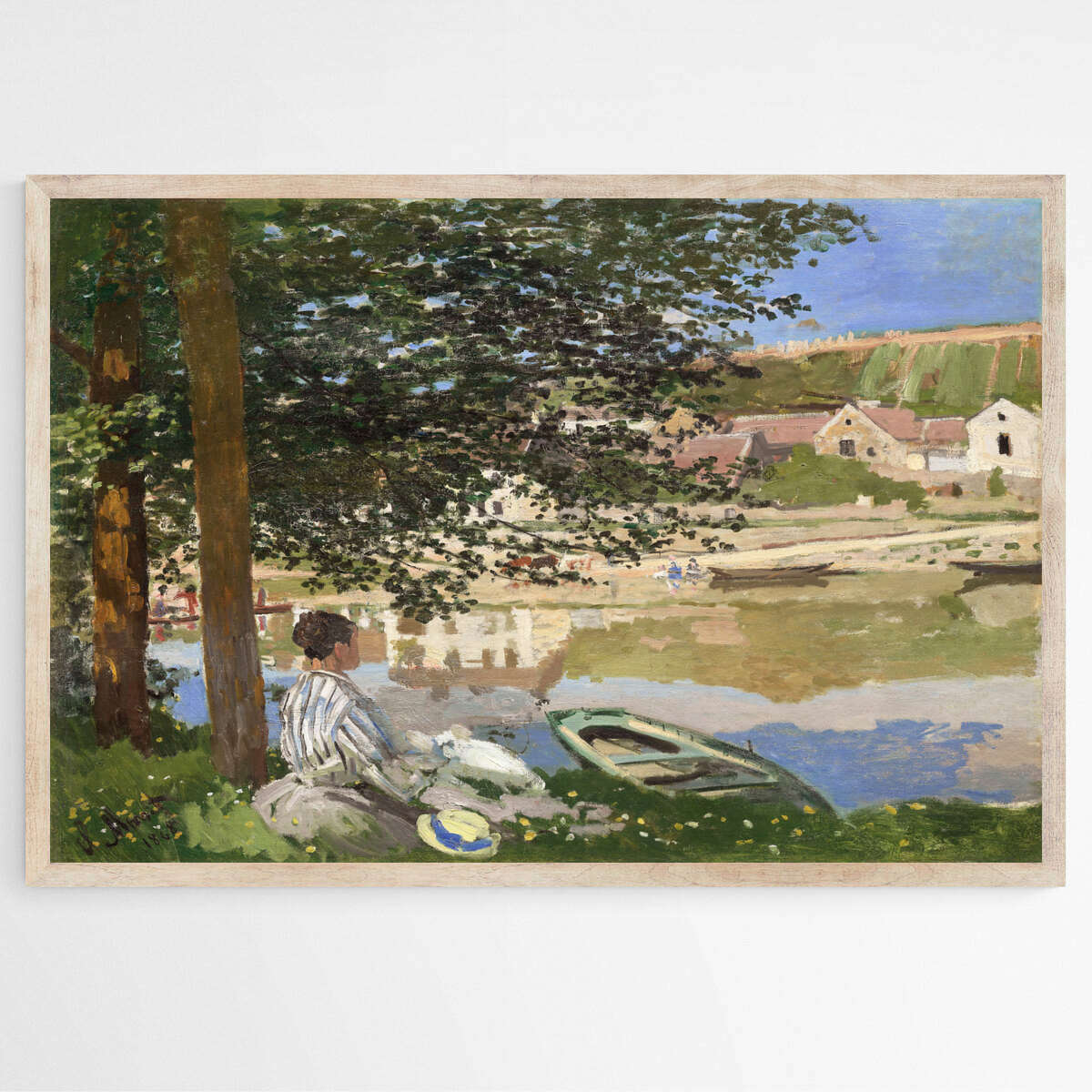 On the Bank of the Seine by Claude Monet | Claude Monet Wall Art Prints - The Canvas Hive