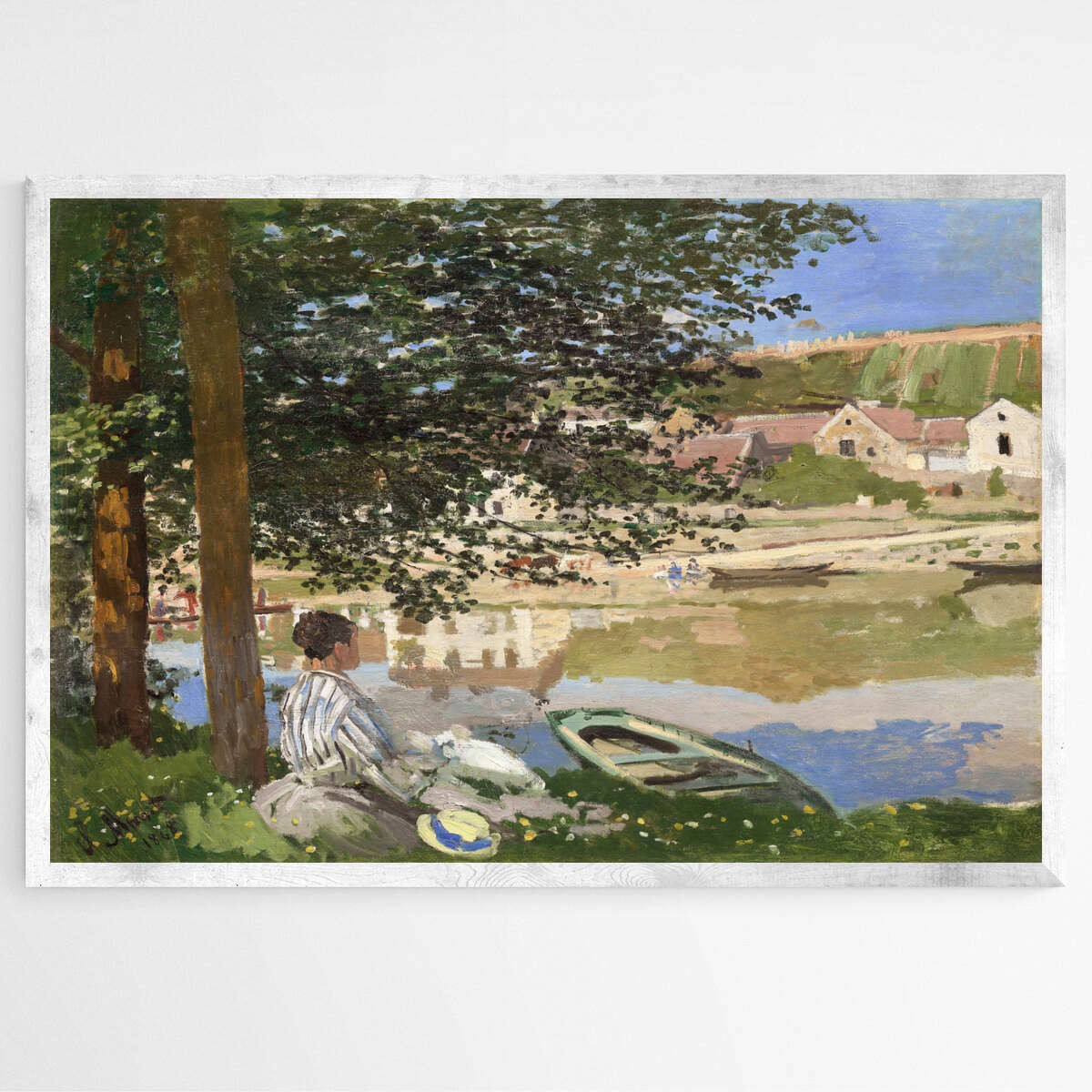 On the Bank of the Seine by Claude Monet | Claude Monet Wall Art Prints - The Canvas Hive