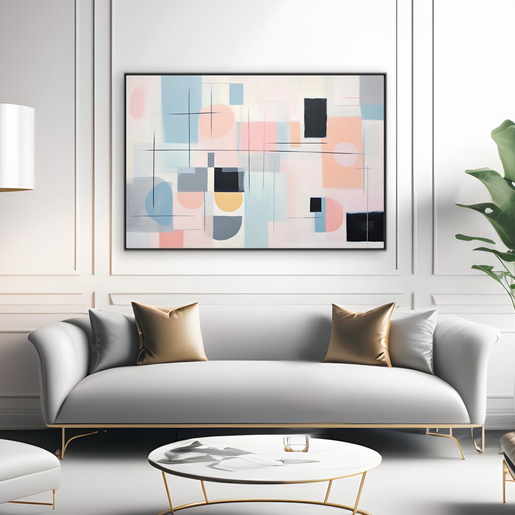 Pastel Elegance | Abstract Wall Art Prints - The Canvas Hive
