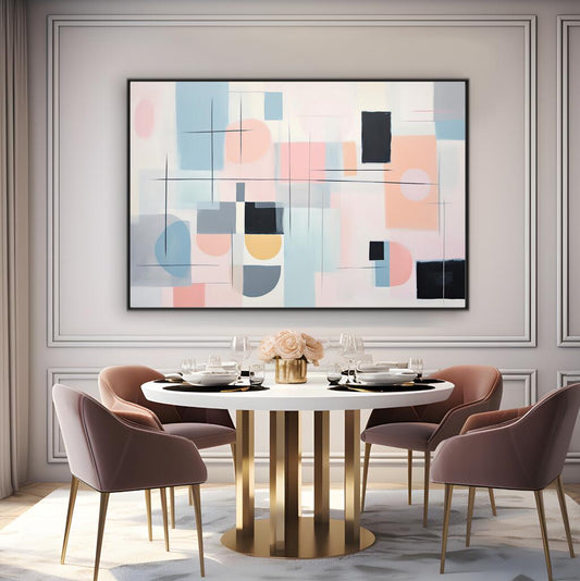 Pastel Elegance | Abstract Wall Art Prints - The Canvas Hive