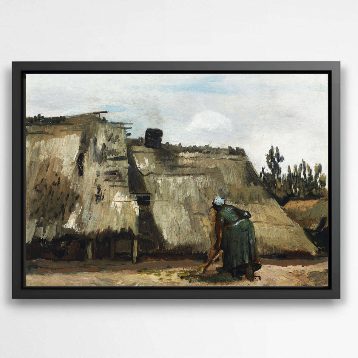 Peasant Woman Digging by Vincent Van Gogh | Vincent Van Gogh Wall Art Prints - The Canvas Hive