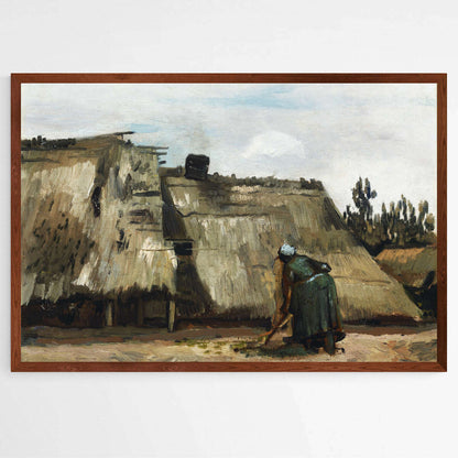 Peasant Woman Digging by Vincent Van Gogh | Vincent Van Gogh Wall Art Prints - The Canvas Hive