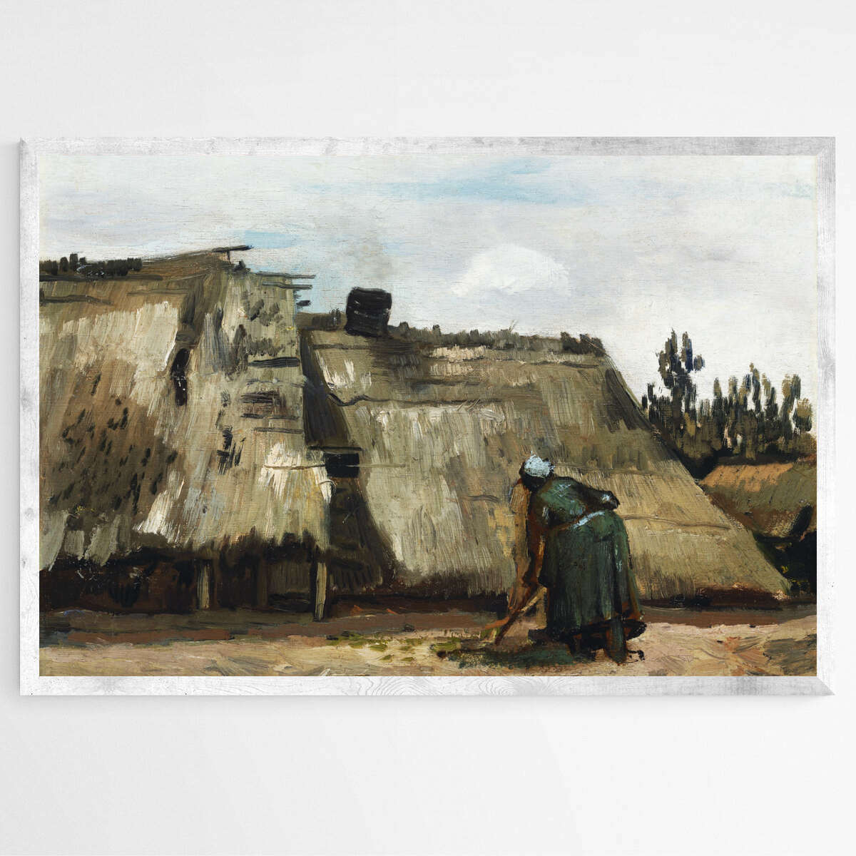Peasant Woman Digging by Vincent Van Gogh | Vincent Van Gogh Wall Art Prints - The Canvas Hive