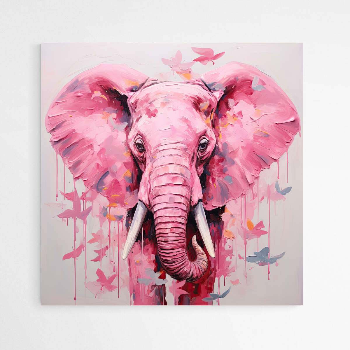 Pink Elephant | Animals Wall Art Prints - The Canvas Hive