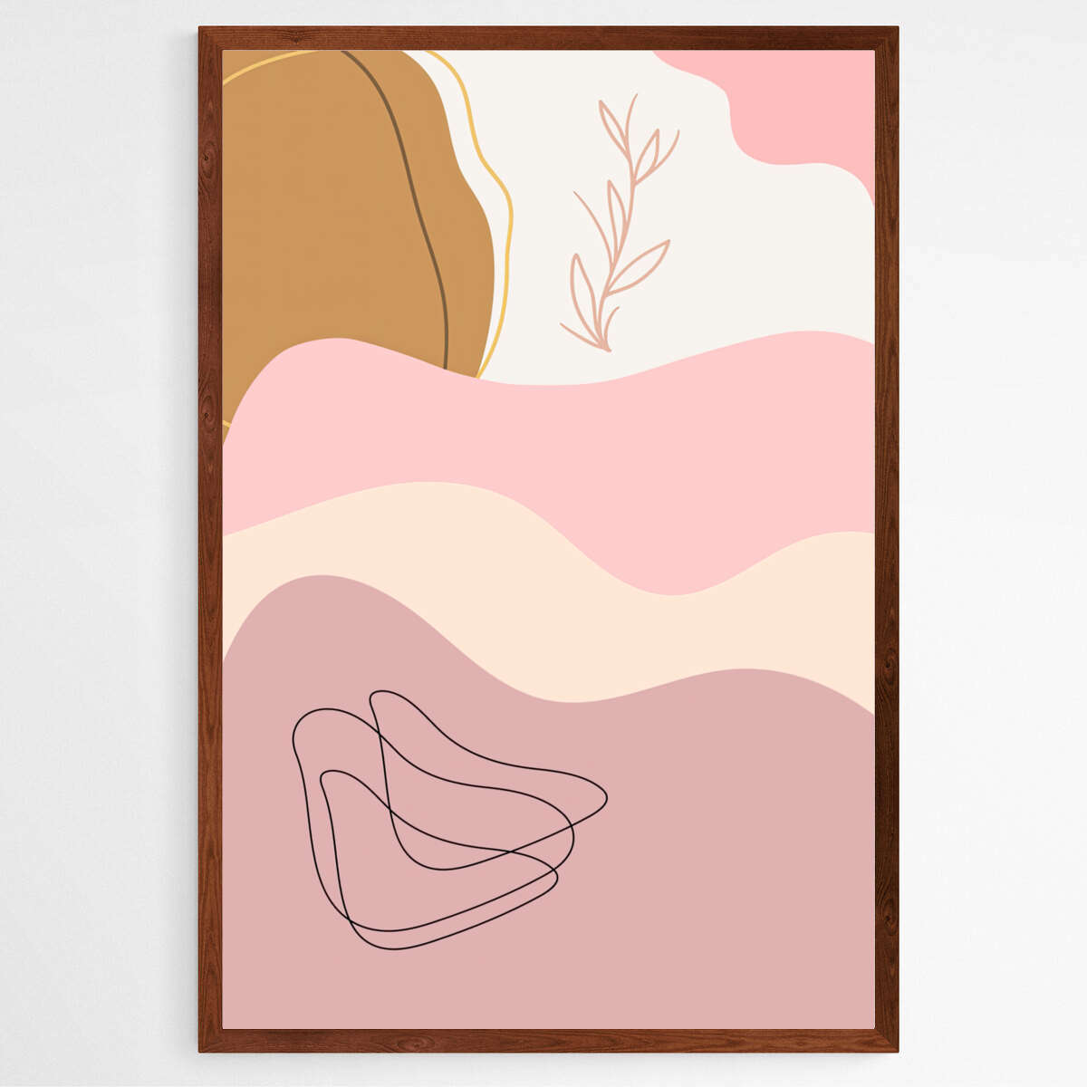 Pink Minimalist Boho Art | Minimalist Wall Art Prints - The Canvas Hive