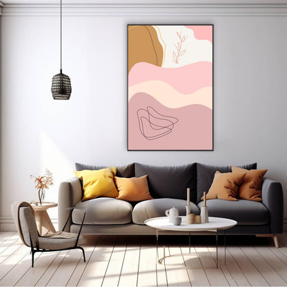 Pink Minimalist Boho Art | Minimalist Wall Art Prints - The Canvas Hive