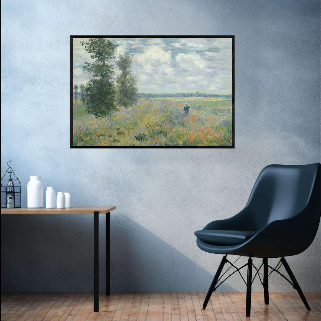 Poppy Fields near Argenteuil by Claude Monet | Claude Monet Wall Art Prints - The Canvas Hive
